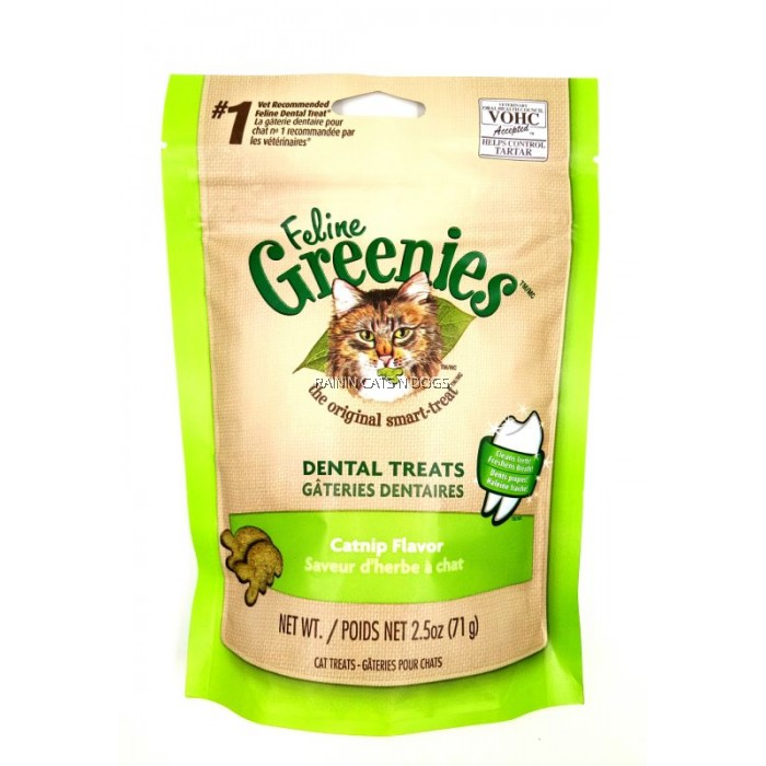 FELINE GREENIES DENTAL TREATS CATNIP FLAVOR (71G)